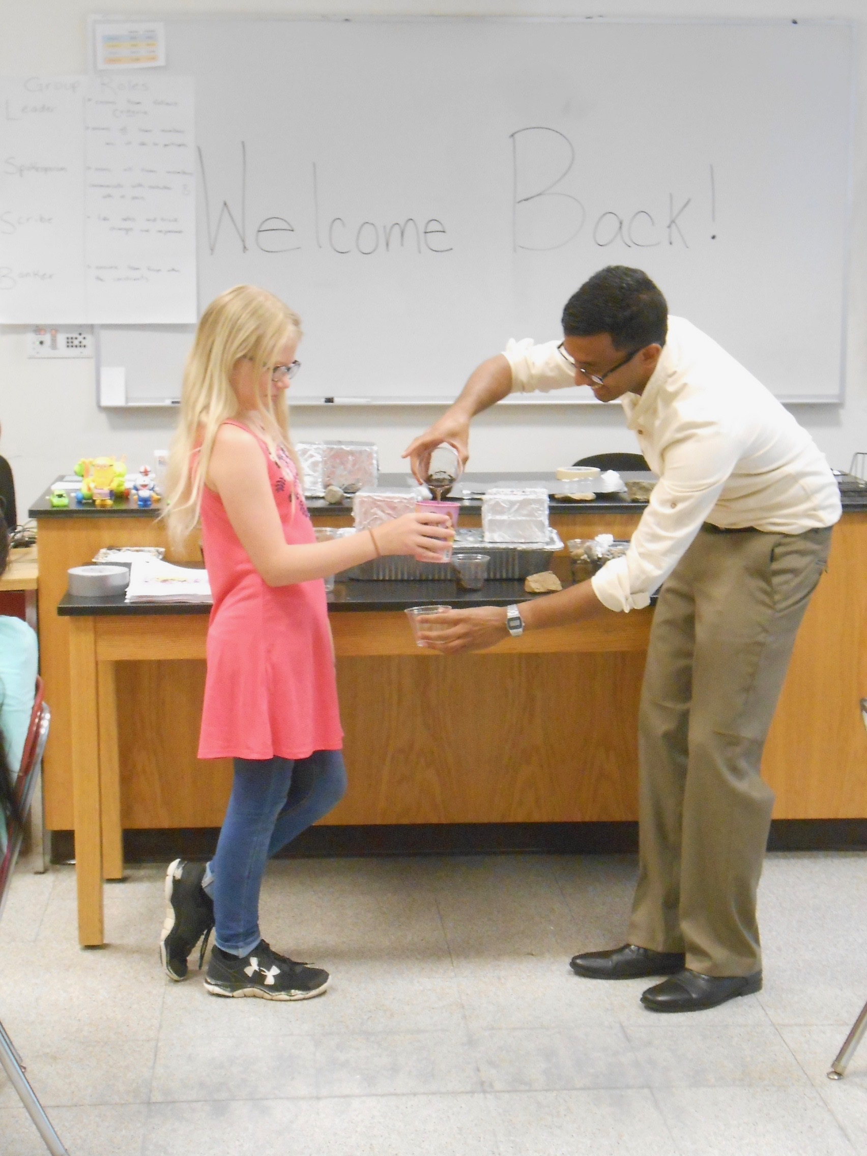 Sush teaching in a classroom